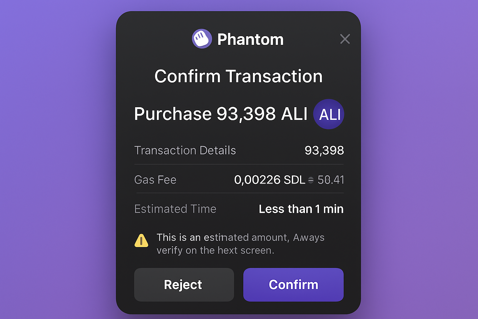 Confirm Transaction